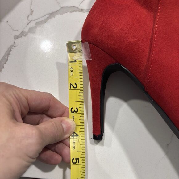 Madden Girl Women’s Sally Red Suede PU Stiletto Booties Ankle Boots Size 7.5 - Picture 12 of 12